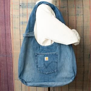 Custom Upcycled Carhartt Hobo Bag | Upcycled shoulder bag
